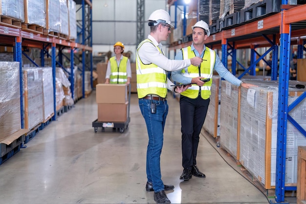 Group of worker working in warehouse