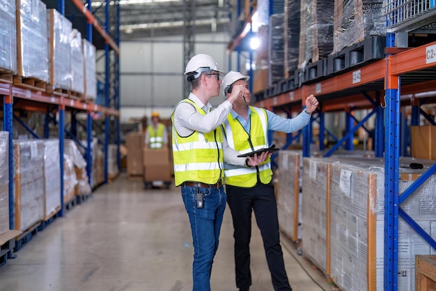 Group of worker working in warehouse