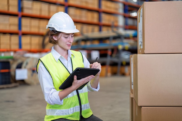 Group of worker working in warehouse