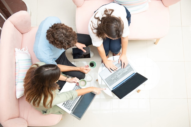 Group of workers in their office having a meeting