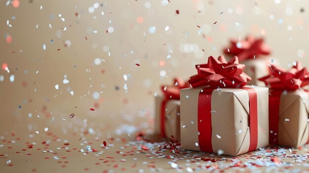 Group of Wrapped Presents Beside Christmas Tree