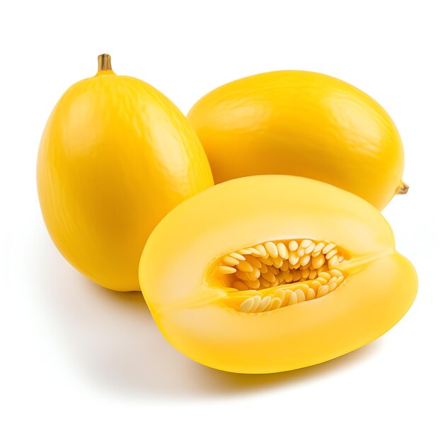 Photo a group of yellow fruit