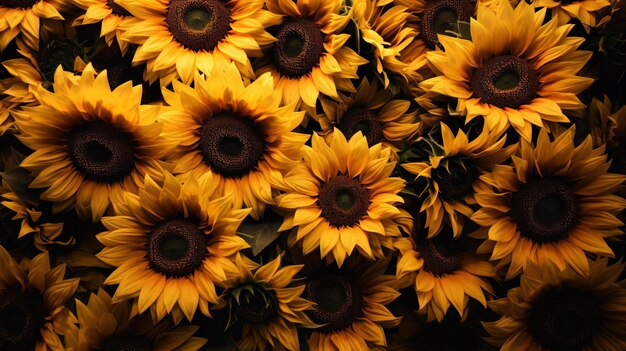 a group of yellow sunflowers