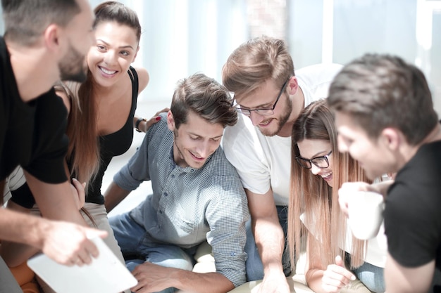 Group of young entrepreneurs discussing new ideas