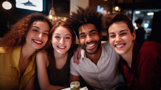 A group of young friends posing for a picture