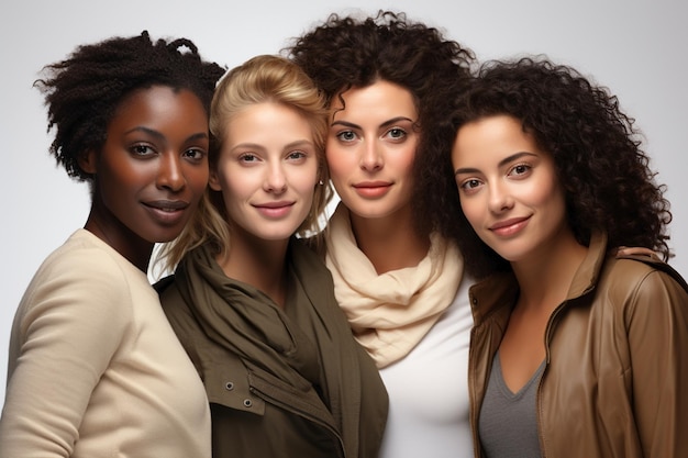 group of young muticultural smiling people