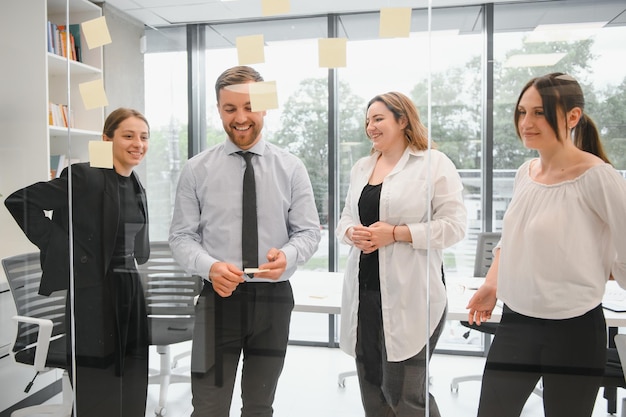 Group of young people in business meeting