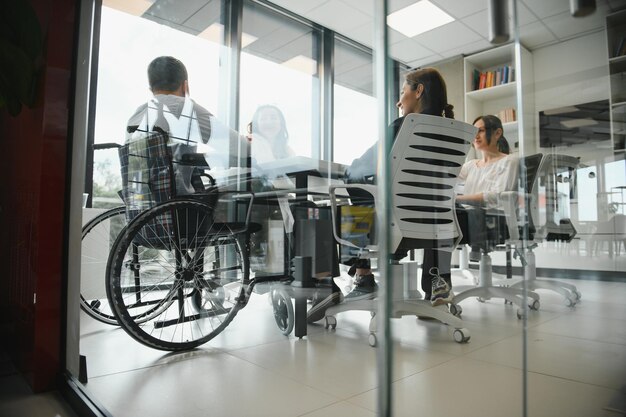 Group of young people in business meeting