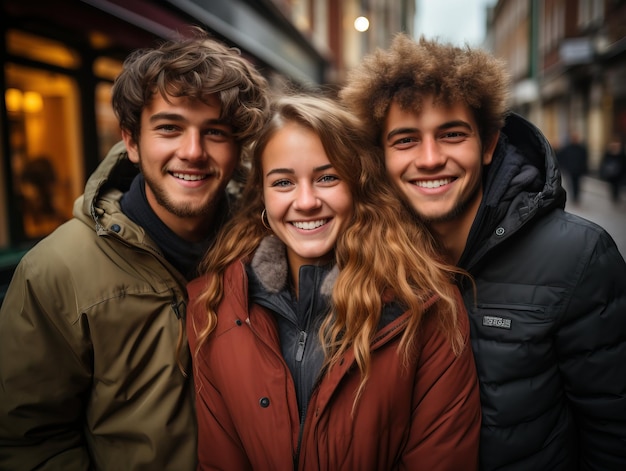 a group of young people pose for a photo