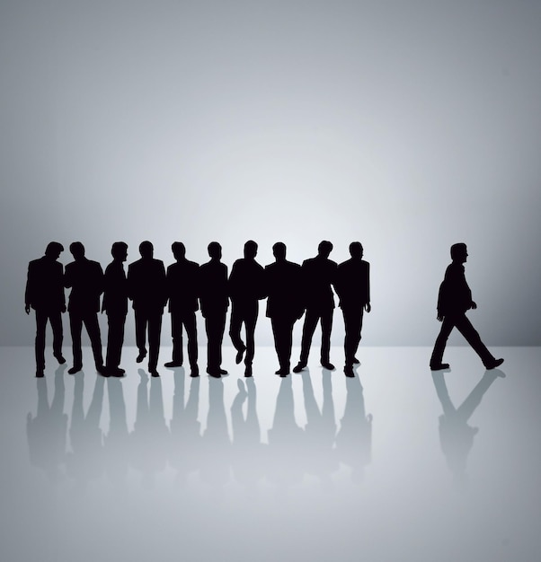 groupe of people black silhouette