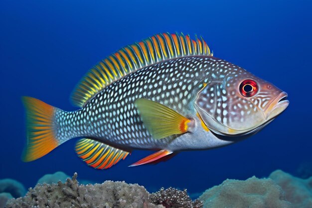 Photo grouper on the coral reef in the red sea egypt