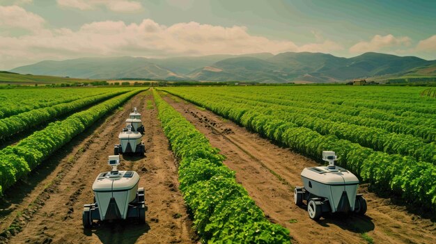 groups of small robots collaborate to monitoring crop health