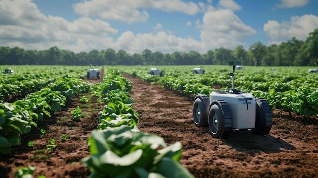 groups of small robots collaborate to monitoring crop health