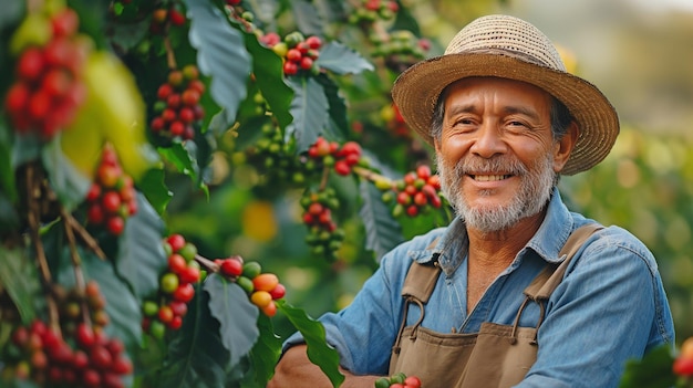 Growers on plantations gather coffee berries on their landgathering coffee berries Robusta and arabica