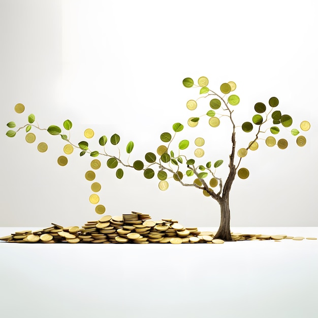 growth money young tree growing on stacks of coins Multiple sources of income