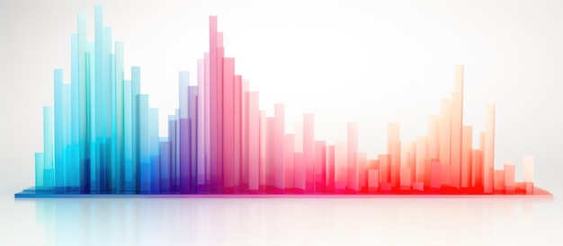 Foto grafico delle scale di crescita che rappresenta l'immagine generata dall'ai sullo sfondo isolato