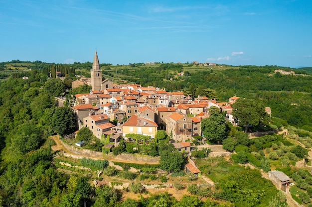 Groznjan town in istra croatia