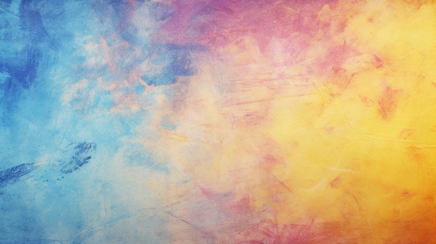 Grunge Abstract Background in Yellow Blue and Pink Colors