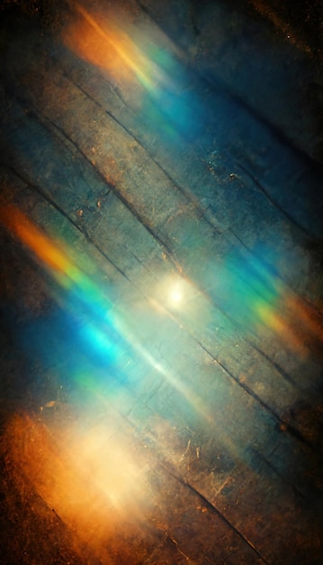 Grunge achtergrond lens flare vervagen regenboog licht