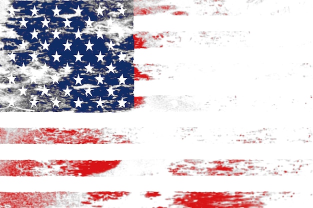 アメリカ国旗の背景のグランジ