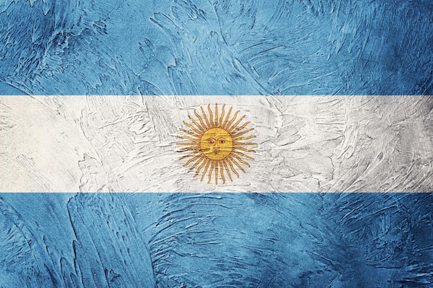 Grunge Argentinië vlag. Vlag van Argentinië met grunge textuur.