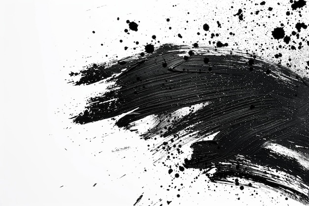 Grunge background of black brushstrokes