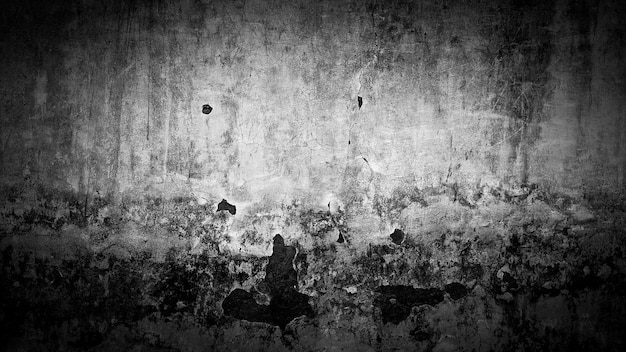 grunge background of black and white old wall