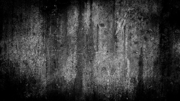 Photo grunge background of black and white old wall