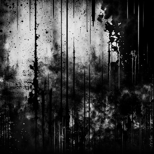 Photo grunge background of black and white old wall