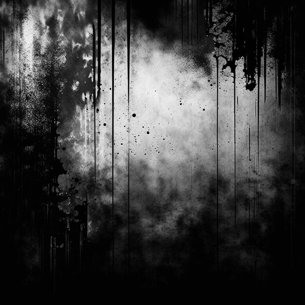 Photo grunge background of black and white old wall
