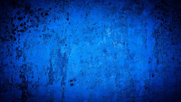 Foto sfondo grunge di colore blu della parete