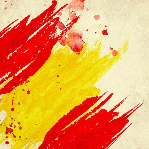 Photo grunge background in colors of spanish flag