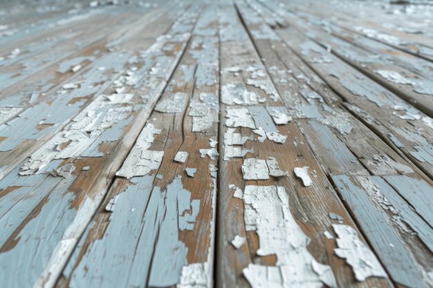 Grunge background Peeling paint on an old wooden floor