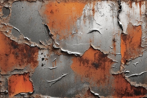 grunge background Texture of rusted peeled metal