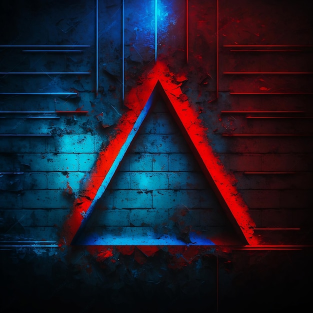 Grunge background with blue and red