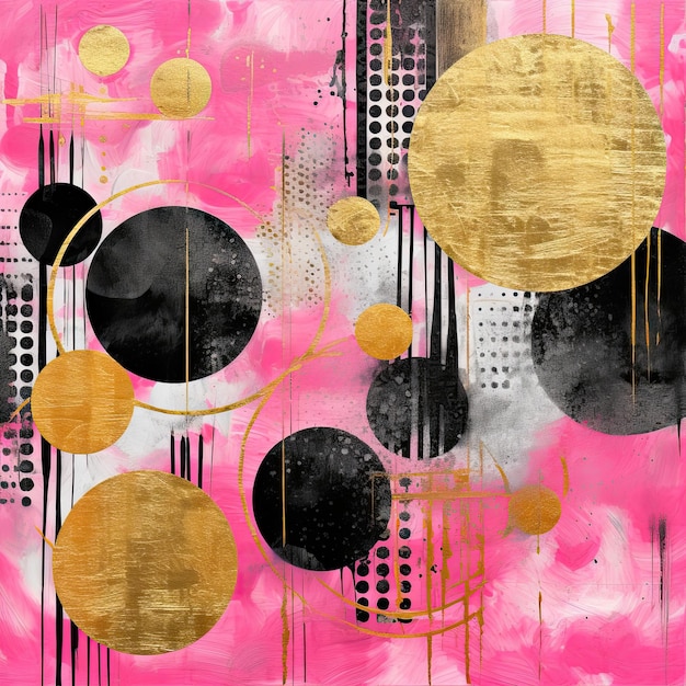 Grunge background with circles stains and spots on old paper