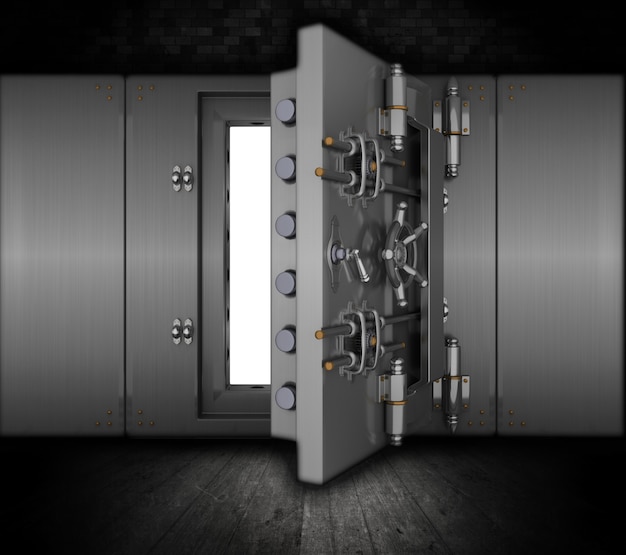 Grunge bank vault