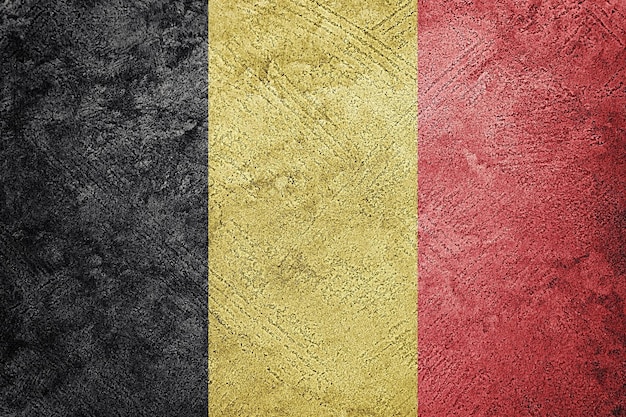 Grunge Belgische vlag. Belg