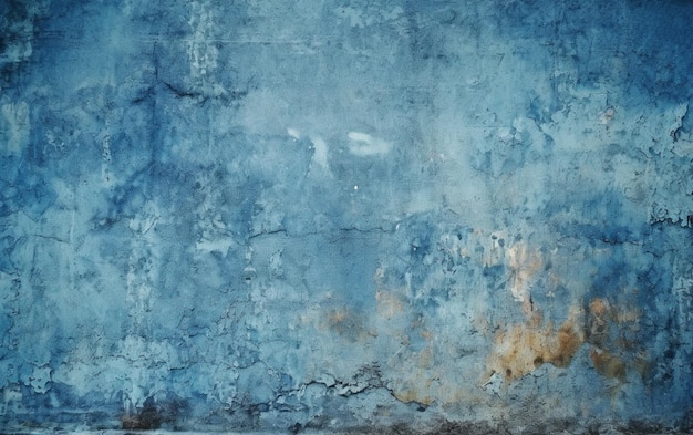 Grunge blauwe achtergrond of textuur van de muur