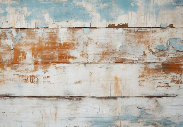 Grunge blue background with peeling paint Old painted wood wall texture