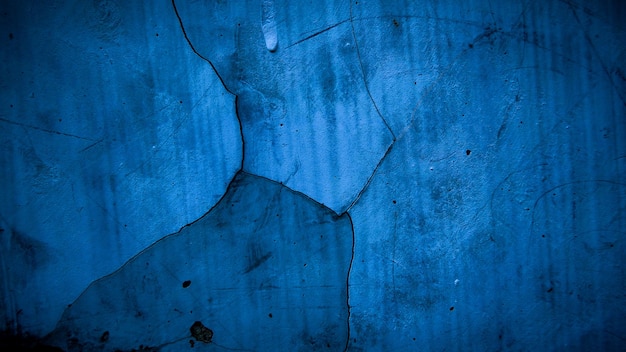 Grunge blue old wall background