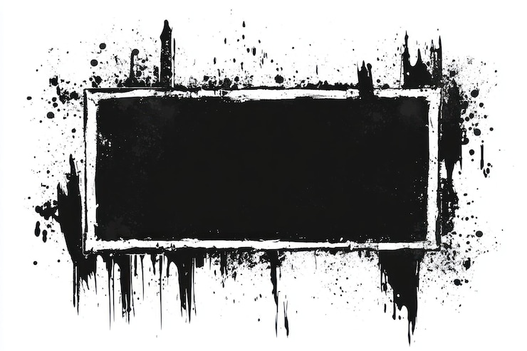 Photo grunge border black frame