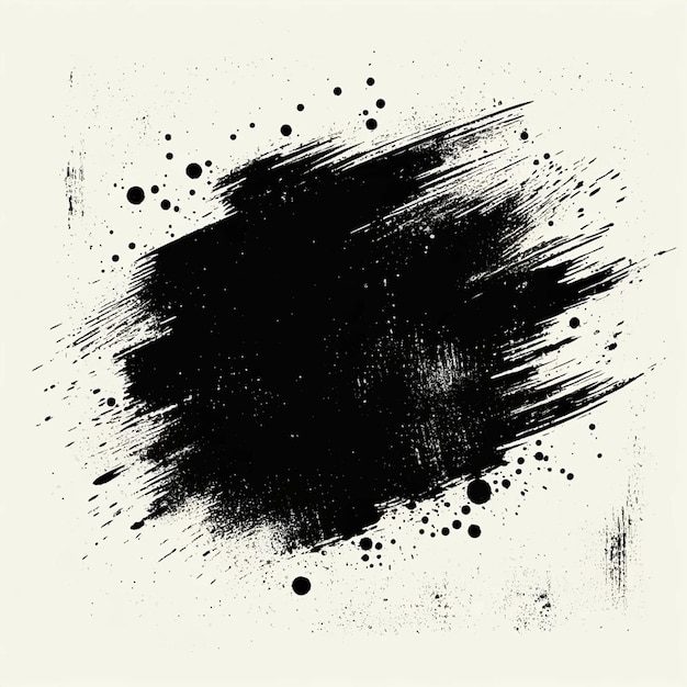 Grunge Brush Stroke Spontaneous Ink Blot Texture