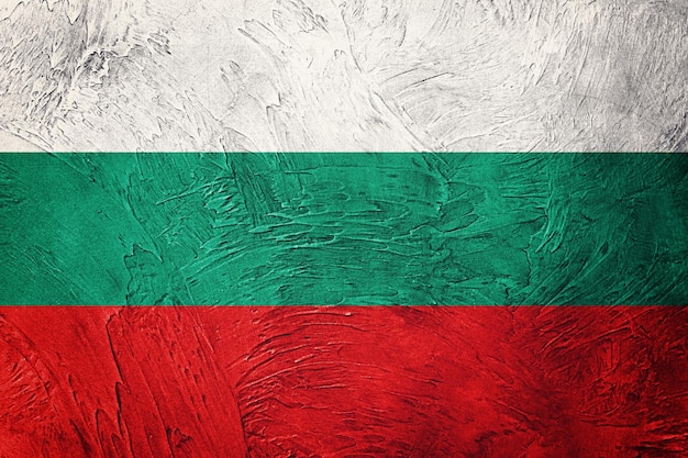 Grunge Bulgaria flag. Bulgarian flag with grunge texture.