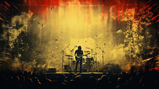 Photo grunge concert poster background