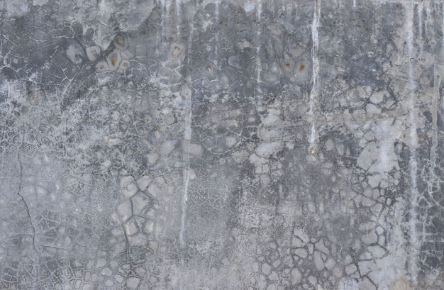 Grunge concrete wall with crack and stains in industrial building. 