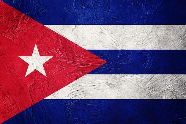 Grunge Cuba flag. Cuban flag with grunge texture.