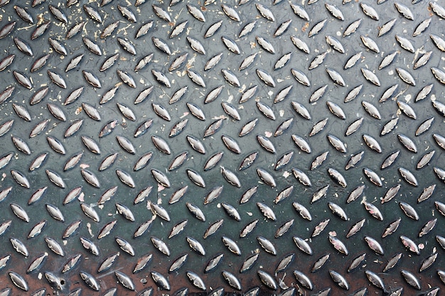 Grunge diamond metal plate texture