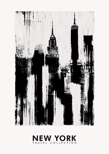 Grunge-effect vintage reis New York City printbare poster