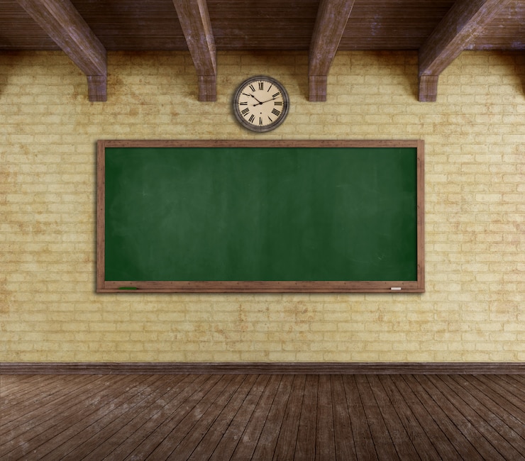Photo grunge empty classroom